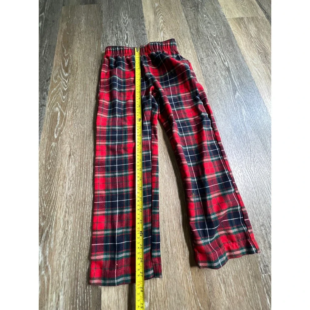Old Navy Pajama Pants Kids Size S 6-7 Red Plaid Flannel Sleepwear Unisex